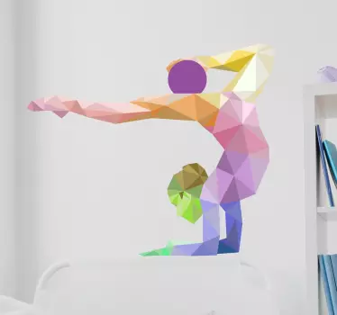 Origami Gymnast Wall Sticker - TenStickers