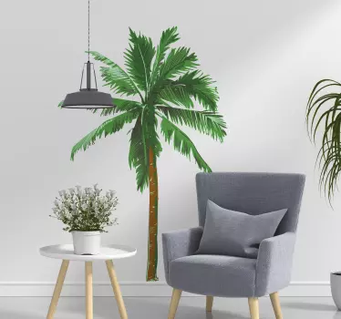 Palm tree drawing tree wall decal - TenStickers