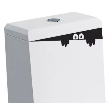 Peeking Monster Toilet Sticker - TenStickers