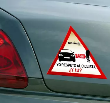 Pegatina respeto al ciclista cycling sticker - TenStickers