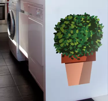 Plant sticker potted greenery arrangement - TenStickers