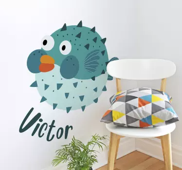 puffer fish wall decal - TenStickers