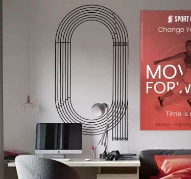 Running track olympic sports wall sticker - TenStickers