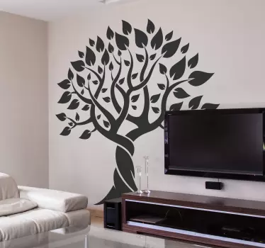 Simple Nordic style tree wall decal - TenStickers