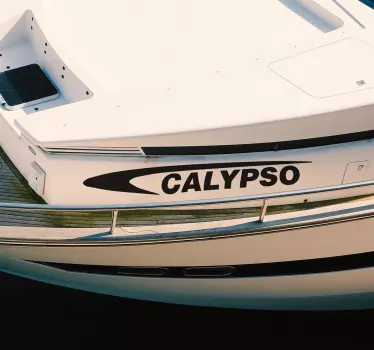 Sports boat name nautical decal - TenStickers