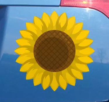 Yellow sunflower car sticker - TenStickers