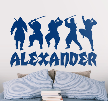 Superhero wall sticker ninja silhouette design - TenStickers