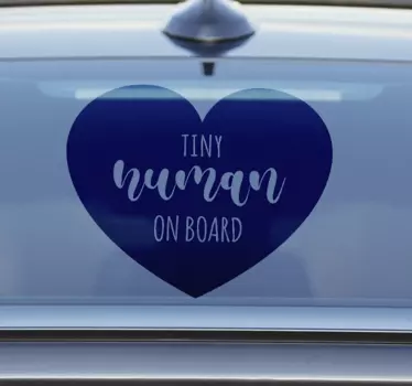 Tiny human on board baby in car sticker - TenStickers
