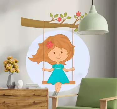 Tree and swing tree wall decal - TenStickers