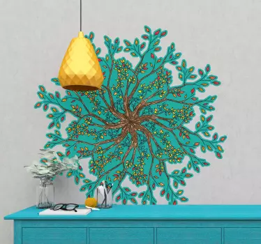 Tree of life mandala form tree wall decal - TenStickers