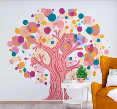 Tree of life multicolored tree wall decal - TenStickers