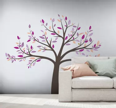 Tree wall sticker abstract tree design - TenStickers