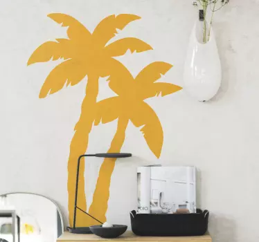 Two monocolor palm  tree wall decal - TenStickers