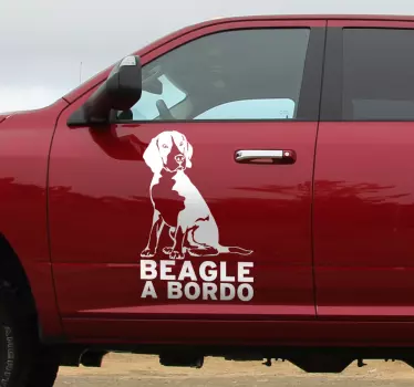 Vinilo decorativo Beagle a bordo cat sticker - TenStickers
