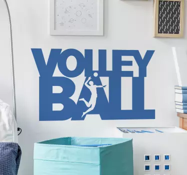 Volleyball text wall decor - TenStickers