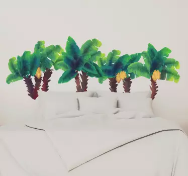 Watercolor palm tree wall decal - TenStickers