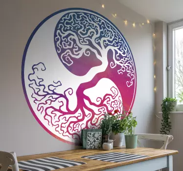 Yin yang tree life  tree wall decal - TenStickers