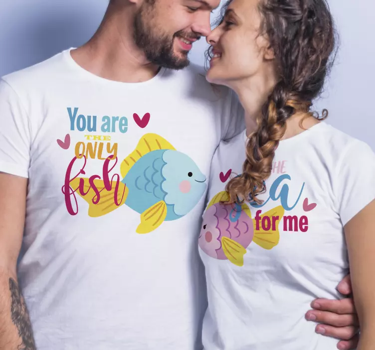 Be my fish Couple t shirts - TenStickers