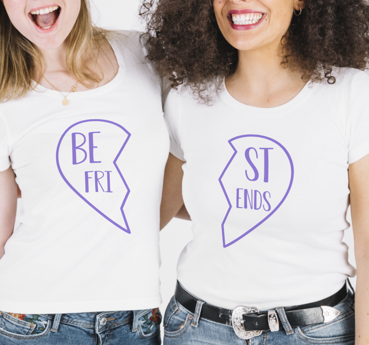 Best friends matching tees couple t -shirts - TenStickers