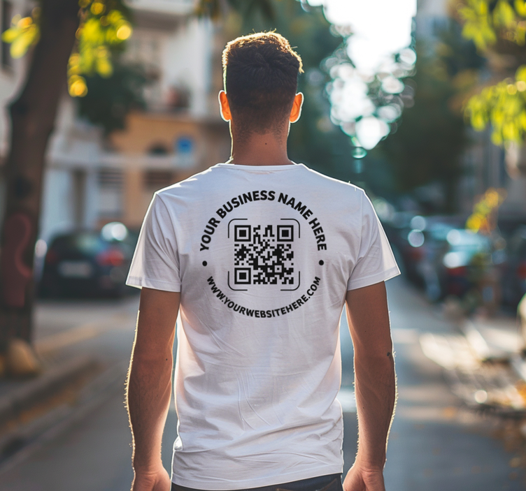 Business QR code custom t-shirt - TenStickers