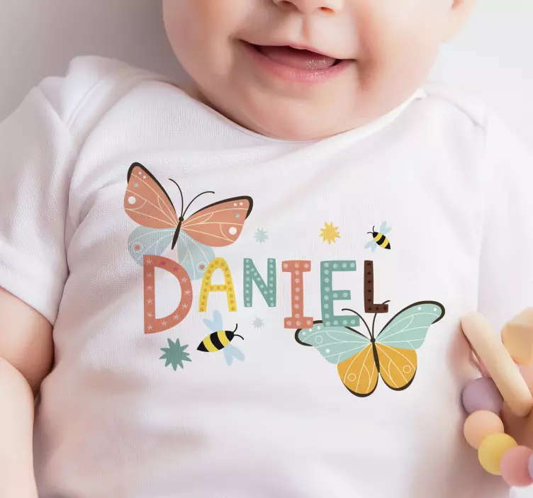 butterflies and bees Baby shirt - TenStickers
