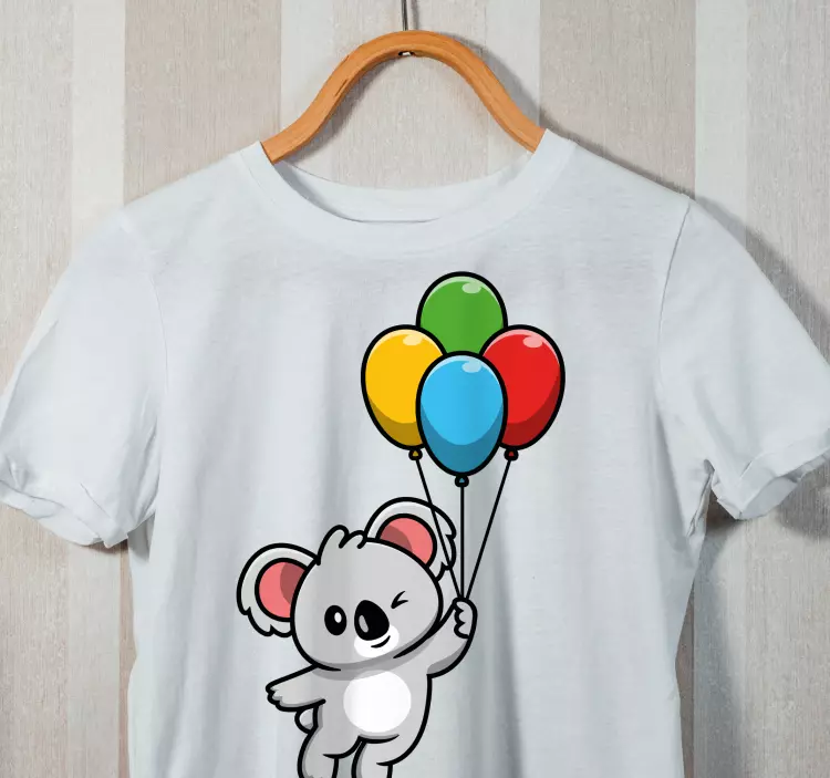 Gray Koala With balloon Kids t-shirt - TenStickers