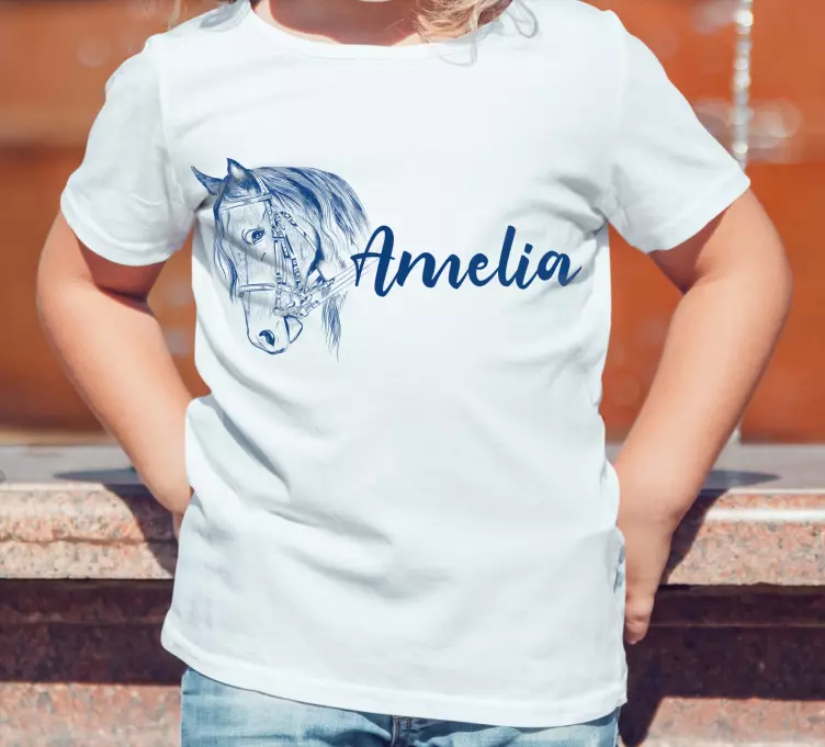 Horse personalised Kids t-shirt - TenStickers