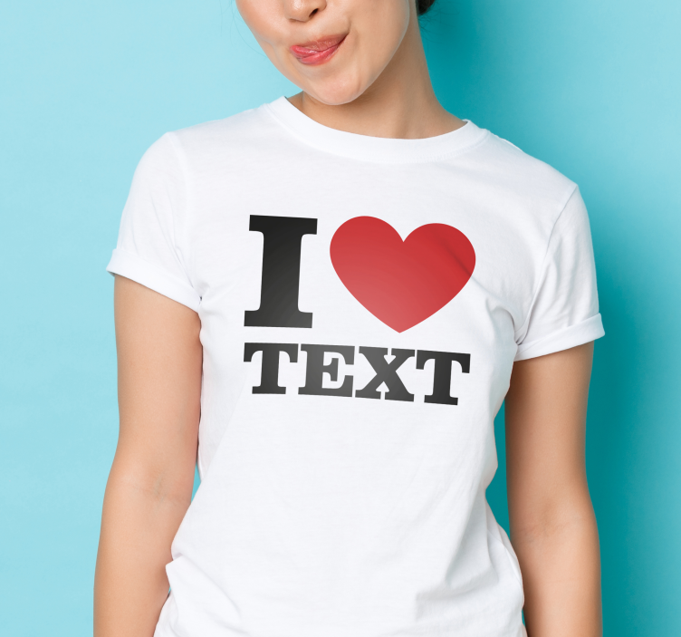 "I love" T-shirts with name - TenStickers