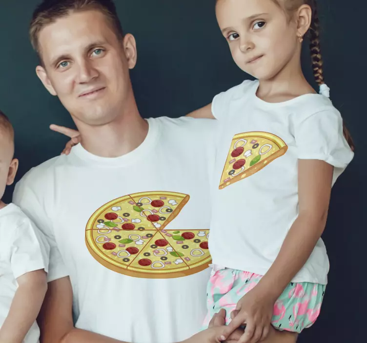 Matching pizza slices  Father and son shirt - TenStickers