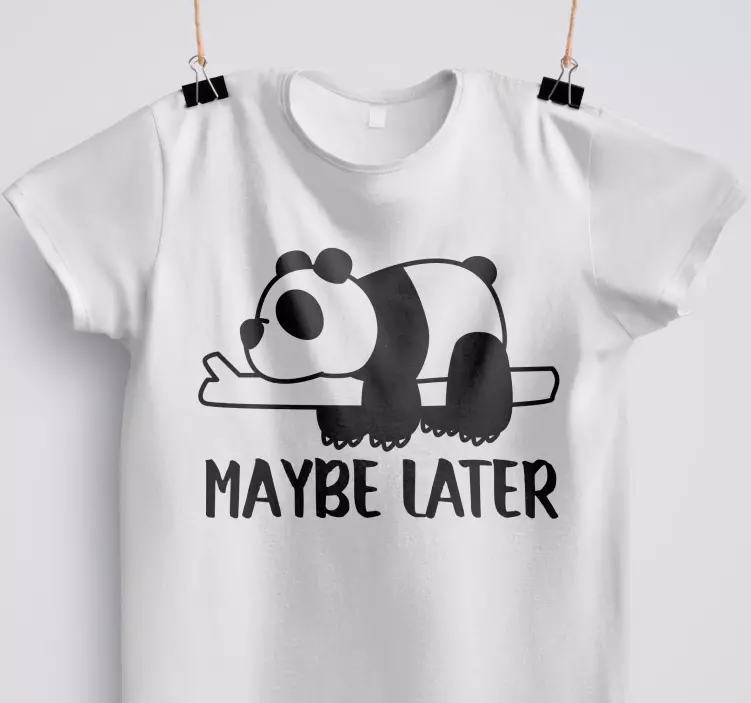 Maybe Later Panda Kids t-shirt - TenStickers