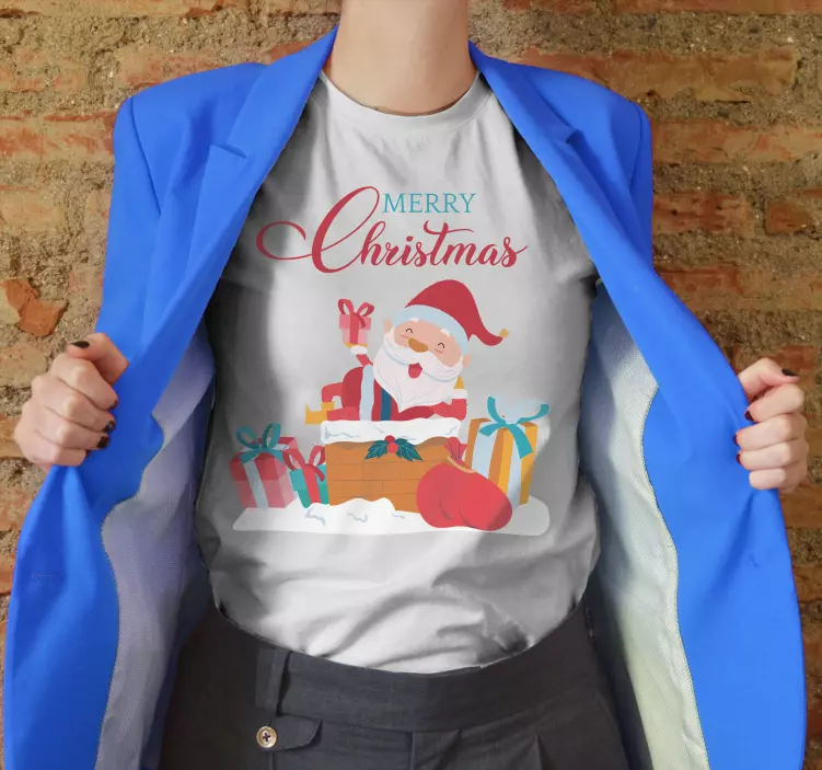 Merry with Santa Christmas shirt - TenStickers