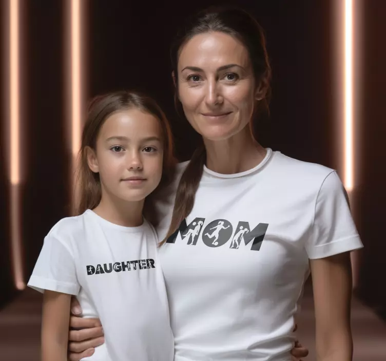 Mom and Daughter Footballer matching t shirt - TenStickers