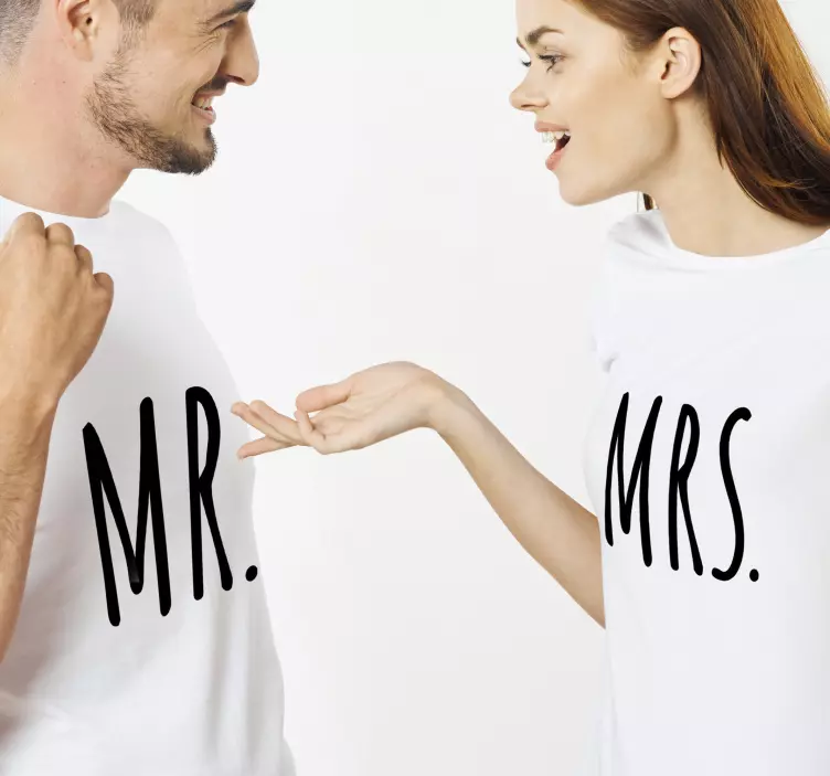 Mr and Mrs. couple t -shirts - TenStickers