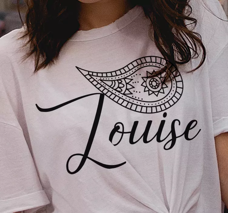 Paisley design t-shirt with name - TenStickers