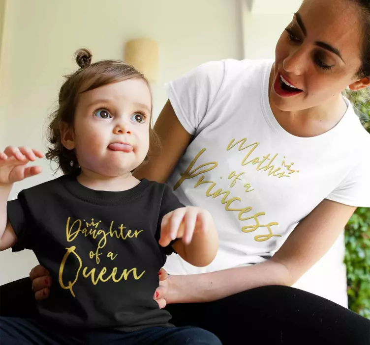 Queen & Princess Mother daughter t-shirt - TenStickers
