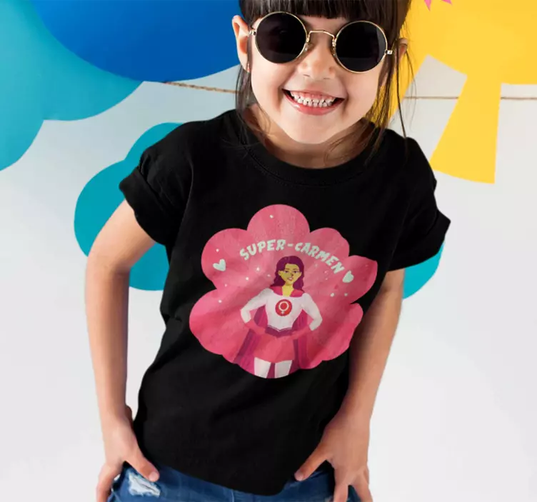Superwoman for girl with name kids t shirt - TenStickers