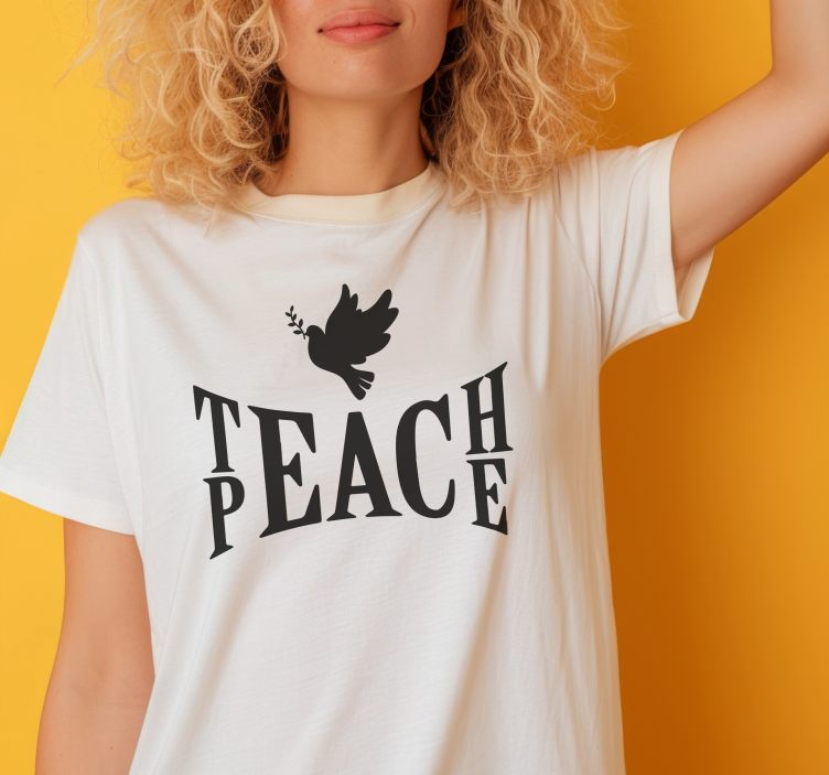 "Teach peace" custom t-shirt - TenStickers