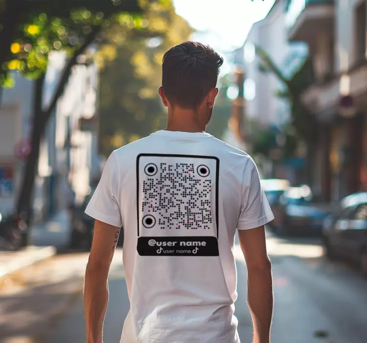 Tiktok QR code custom t-shirt - TenStickers