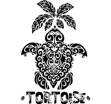 Tropical turtle design t-shirt - TenStickers