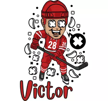 Kids t-shirt winning hockey celebration - TenStickers