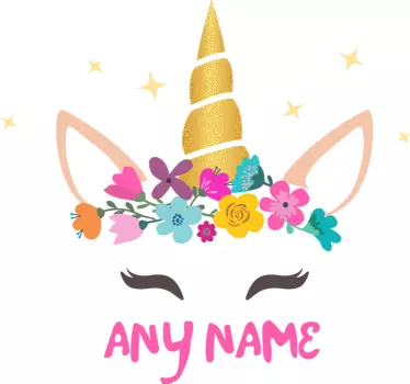 Baby t-shirt unicorn bloom personalized - TenStickers