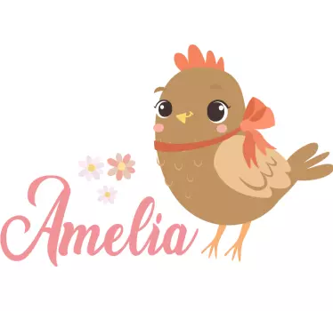 Baby t-shirt baby brown chick personalized - TenStickers