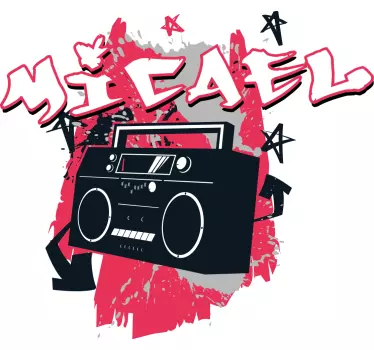 Kids t-shirt retro boombox vibe - TenStickers
