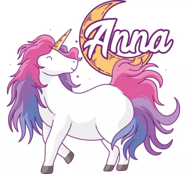Personalized unicorn name baby t-shirt - TenStickers
