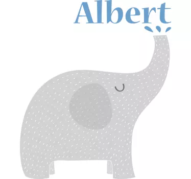 Baby elephant with name baby t-shirt - TenStickers
