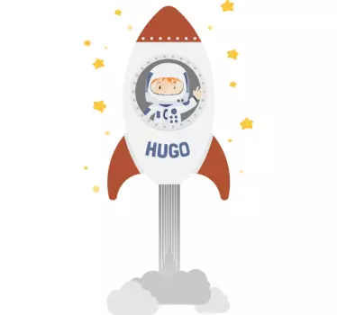 Kids t-shirt rocket adventure theme - TenStickers