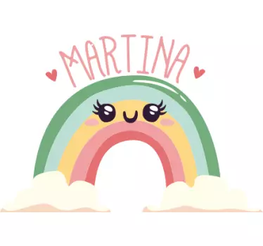 Joyful rainbow personalized kids t-shirt - TenStickers