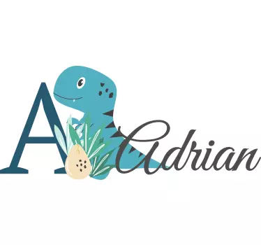 Dinosaur themed personalized baby t-shirt - TenStickers
