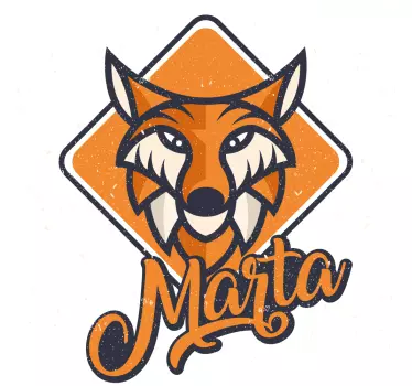 Kids t-shirt fox with name - TenStickers
