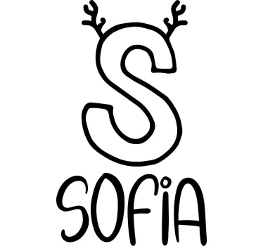 Baby t-shirt sofia with antlers - TenStickers